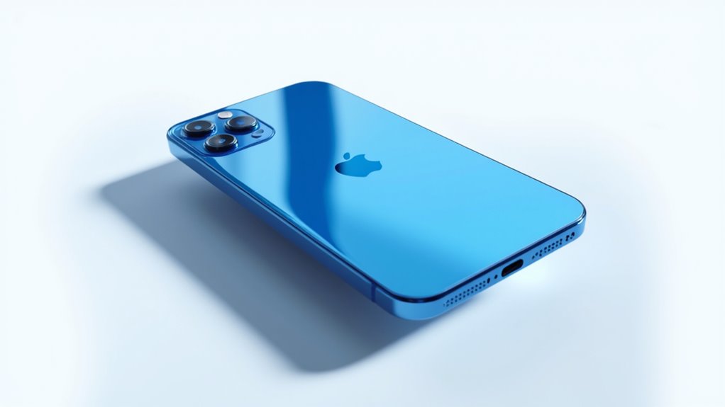 Niebieski iPhone z potężnym procesorem