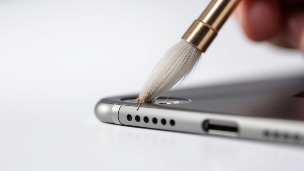 starannie wyczyść porty mikrofonu