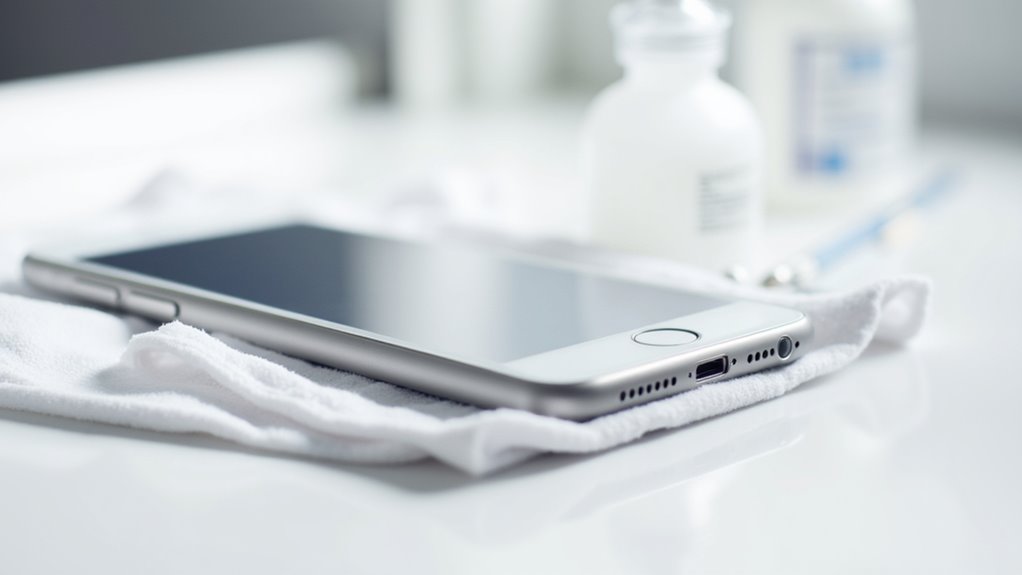 czysty bezpieczny higieniczny iPhone