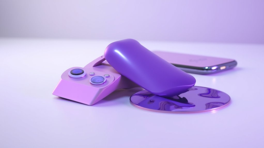 kompaktowy fioletowy smartfon wydajnościowy