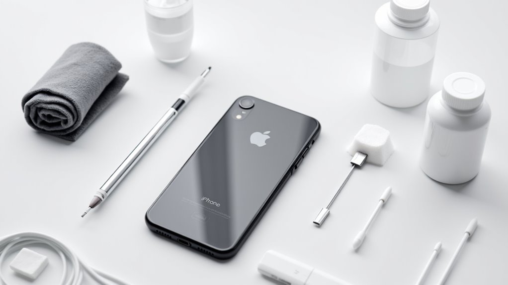 delikatne narzędzia do czyszczenia iPhone'a