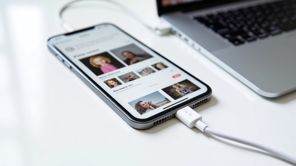 Zdjęcia z iPhone'a nie są widoczne