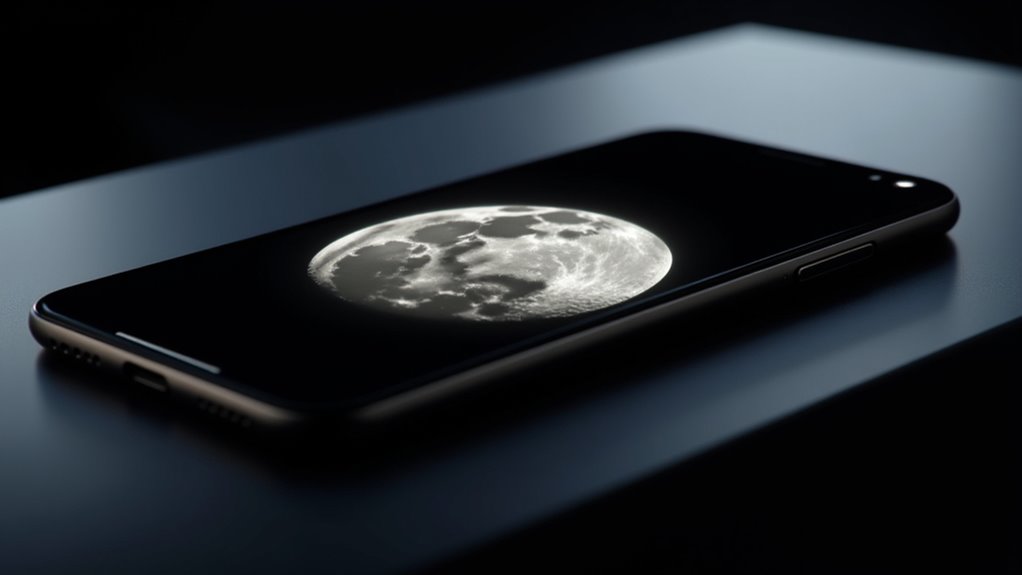 dzielenie się fotografią iPhone podświetloną księżycem