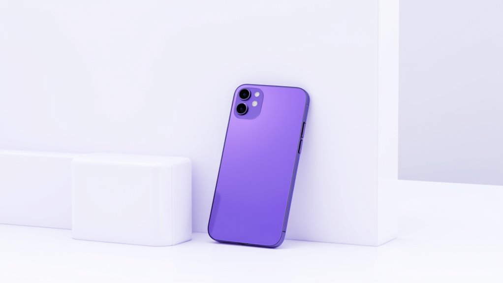 fioletowy kompaktowy potężny smartfon