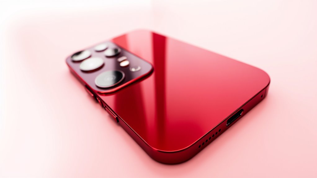 czerwony elegancki potężny aparat