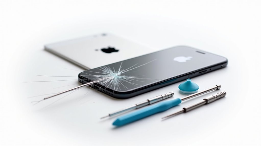 naprawa pękniętego telefonu