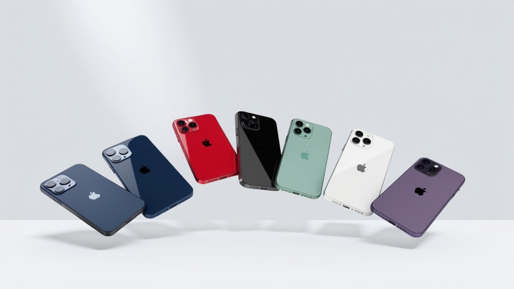 sześć żywych opcji kolorystycznych