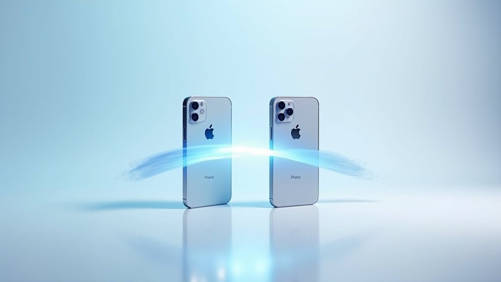 przesyłanie danych między iPhone'ami