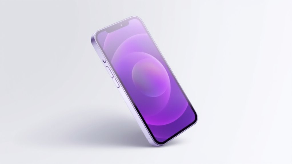 żywy fioletowy kompaktowy smartfon