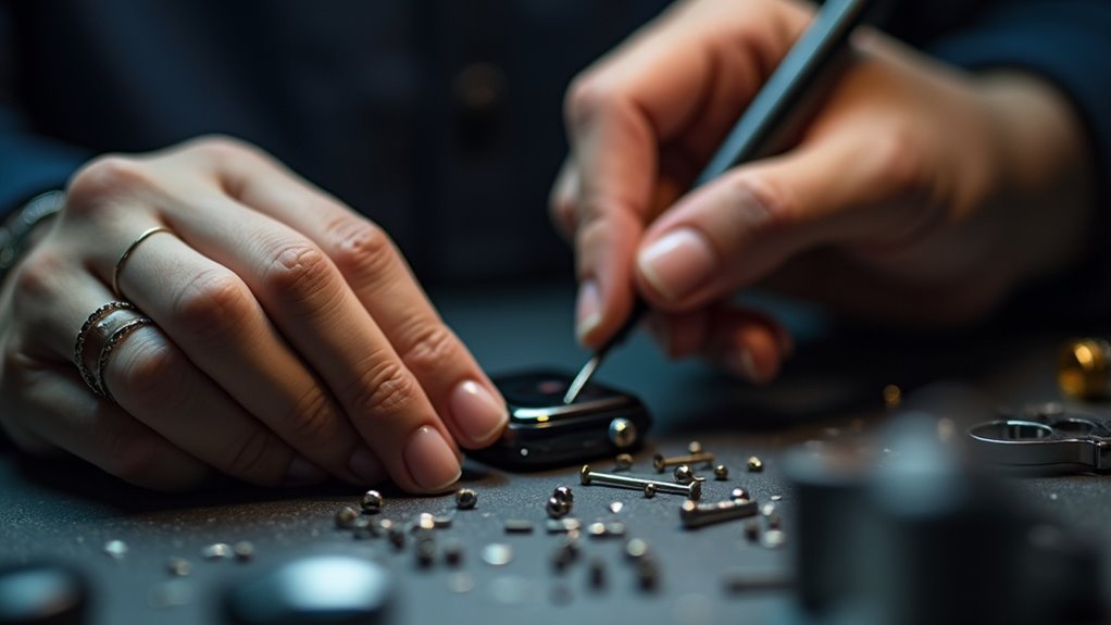 naprawa przycisku zegarka apple