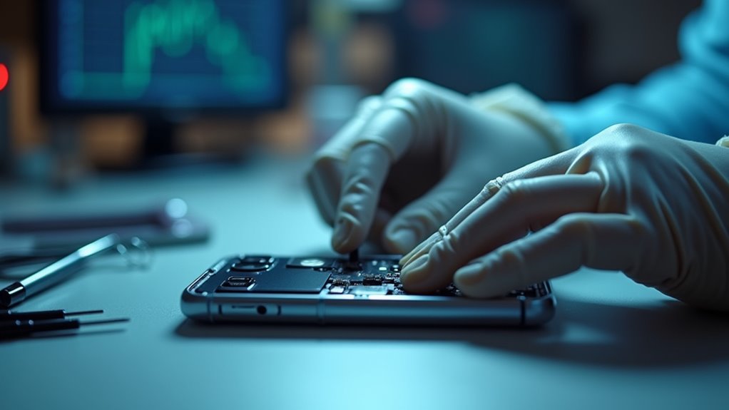 proces diagnostyczny aparatu iPhone
