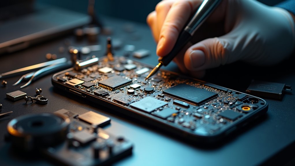 proces diagnostyki płyty głównej iPhone