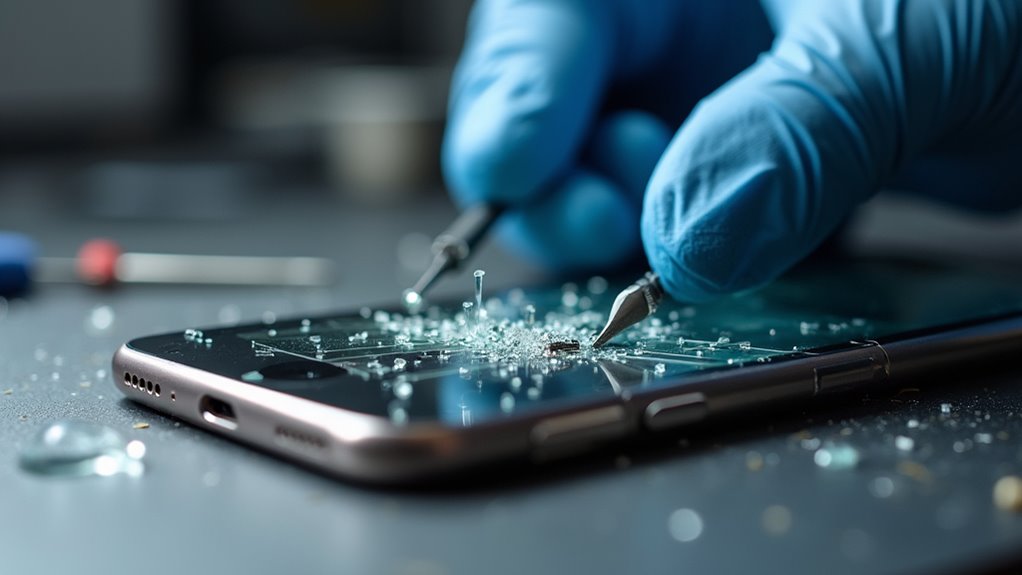 wymiana tylnego szkła iPhone'a tomom