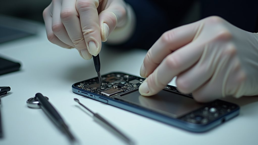 proces diagnostyki wibracji iPhone