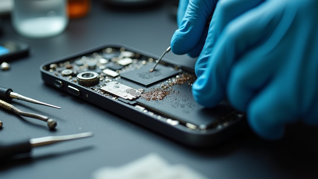 czyszczenie telefonu po zalaniu