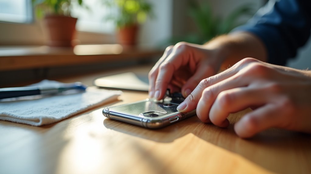 instalacja ochronnego etui na telefon