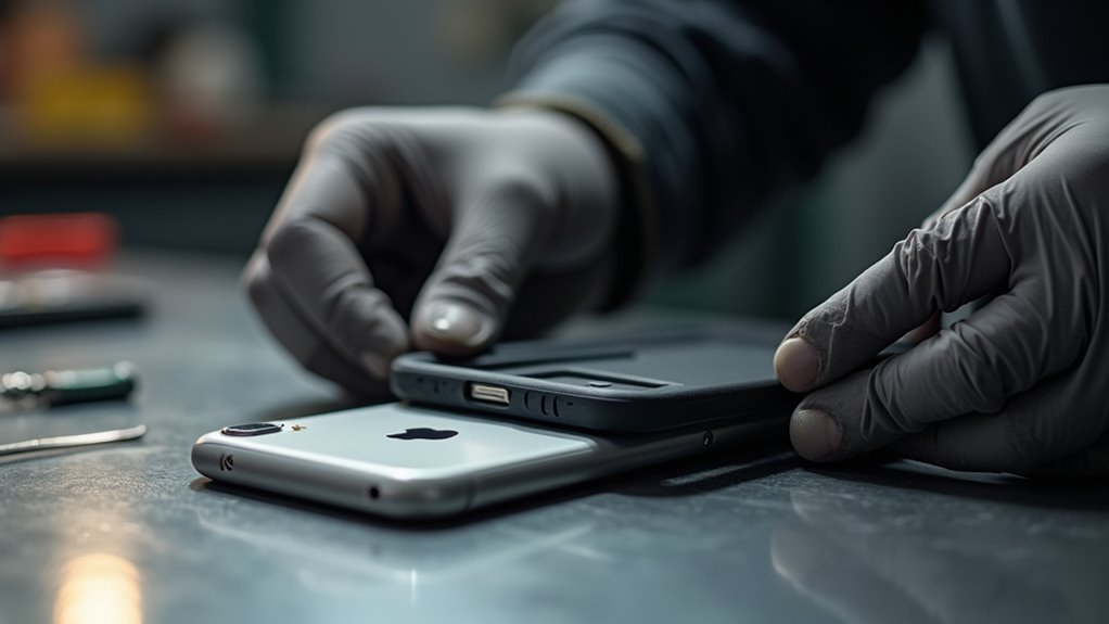 montaż ochronnej obudowy na telefon
