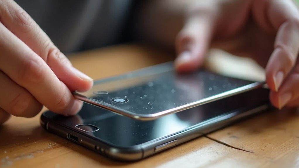 phone screen protective glass installation in opole