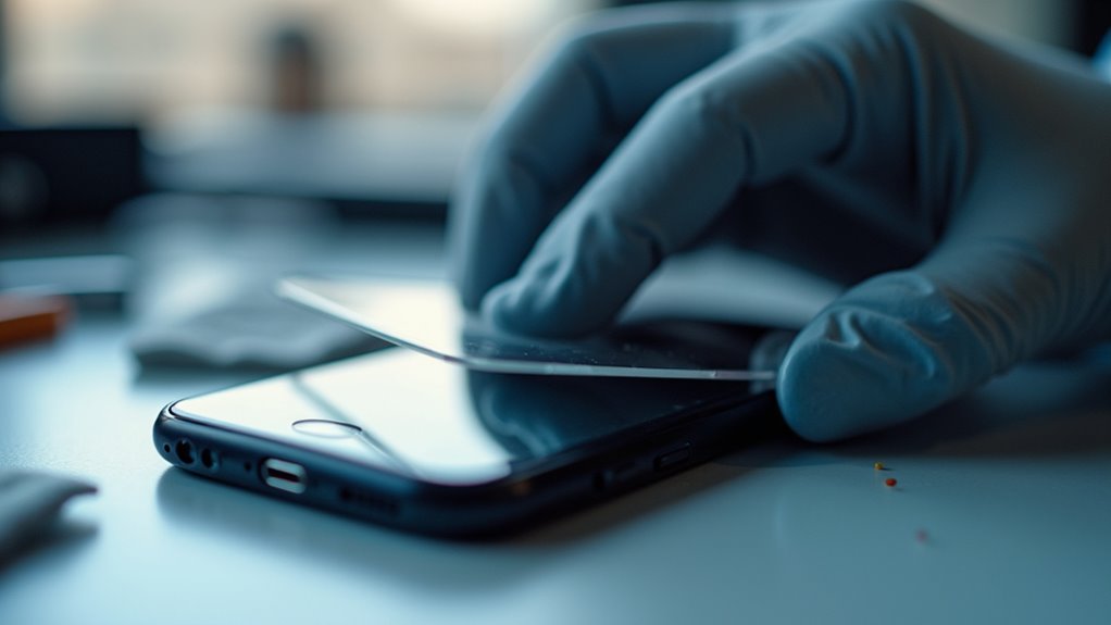 Montaż szkła ochronnego na ekran iPhone'a Grudziądz phone screen protector installation grudzi dz