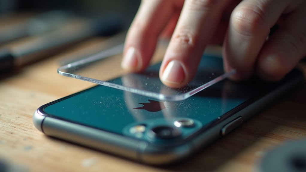 Montaż szkła ochronnego na ekranie iPhone’a Rybnik ochraniacz ekranu telefonu rybnik