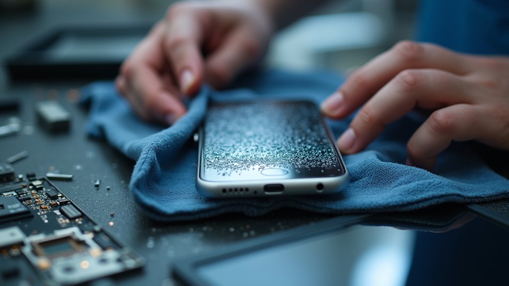telefon czyszczenie po zalaniu
