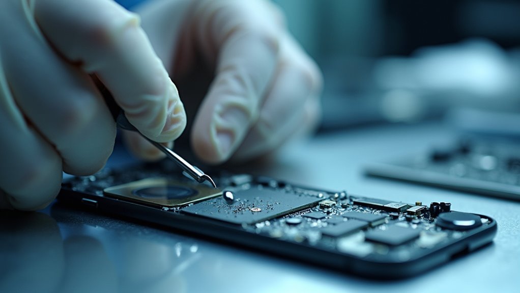 diagnostyka uszkodzeń wodnych telefonu