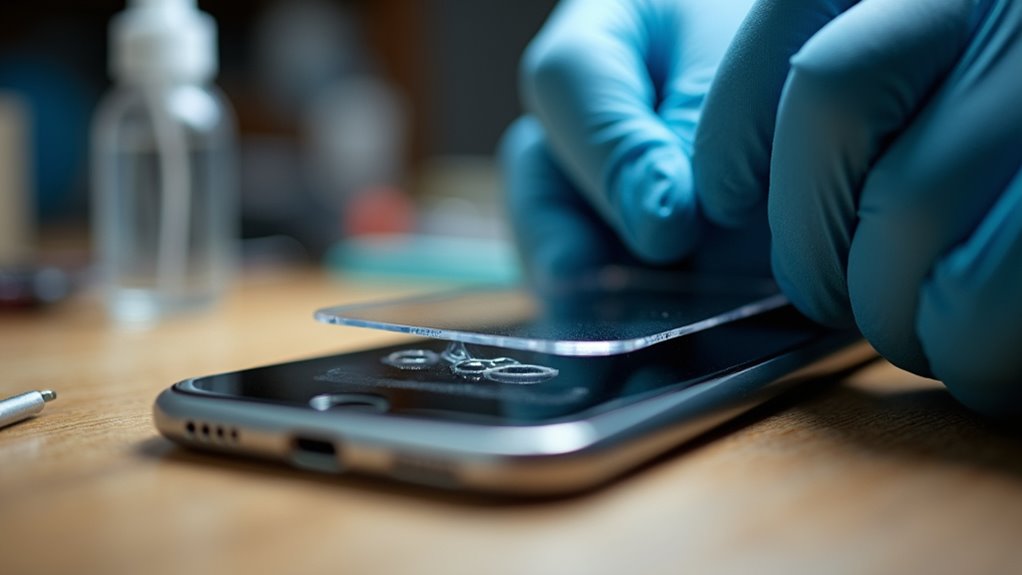 Montaż szkła ochronnego na ekranie iPhone’a Rybnik precyzyjna instalacja ochrony ekranu