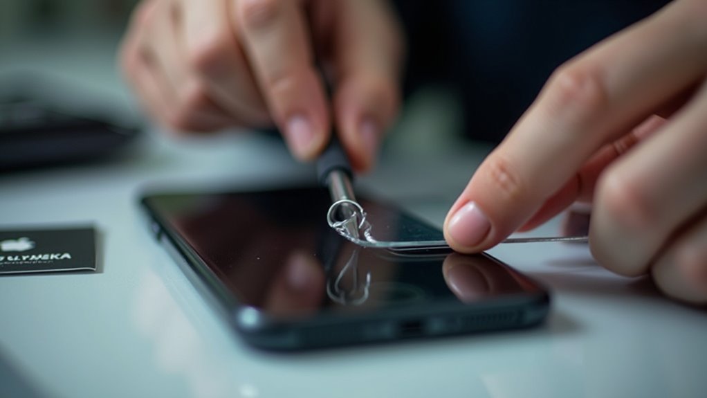 Montaż szkła ochronnego na ekranie iPhone'a Ruda Śląska profesjonalna instalacja szkła do iPhone