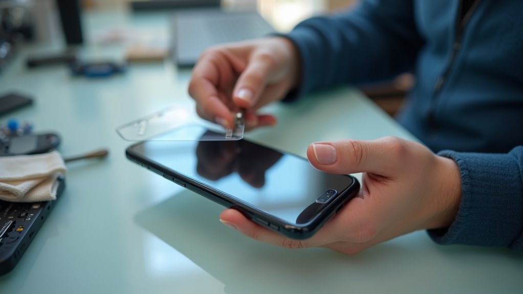 profesjonalna instalacja ochrony ekranu iPhone