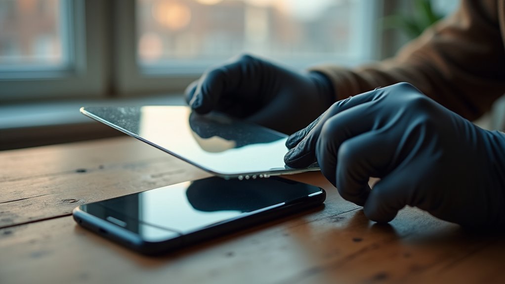 Instalacja szkła ochronnego na ekran iPhone'a Szczecin screen protector installation szczecin