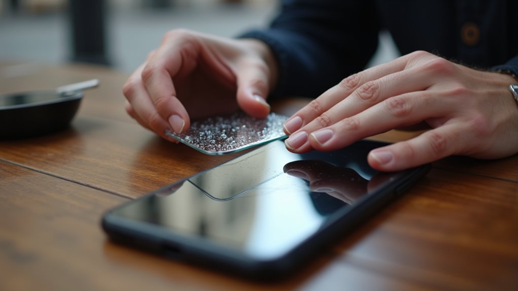 Montaż szkła ochronnego na ekranie iPhone'a Wrocław instalacja folii ochronnej na ekranie Wrocław