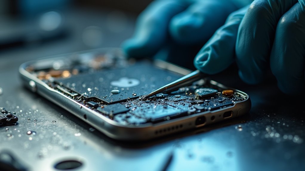przezroczysty iphone wycena uszkodzeń powodowanych wodą