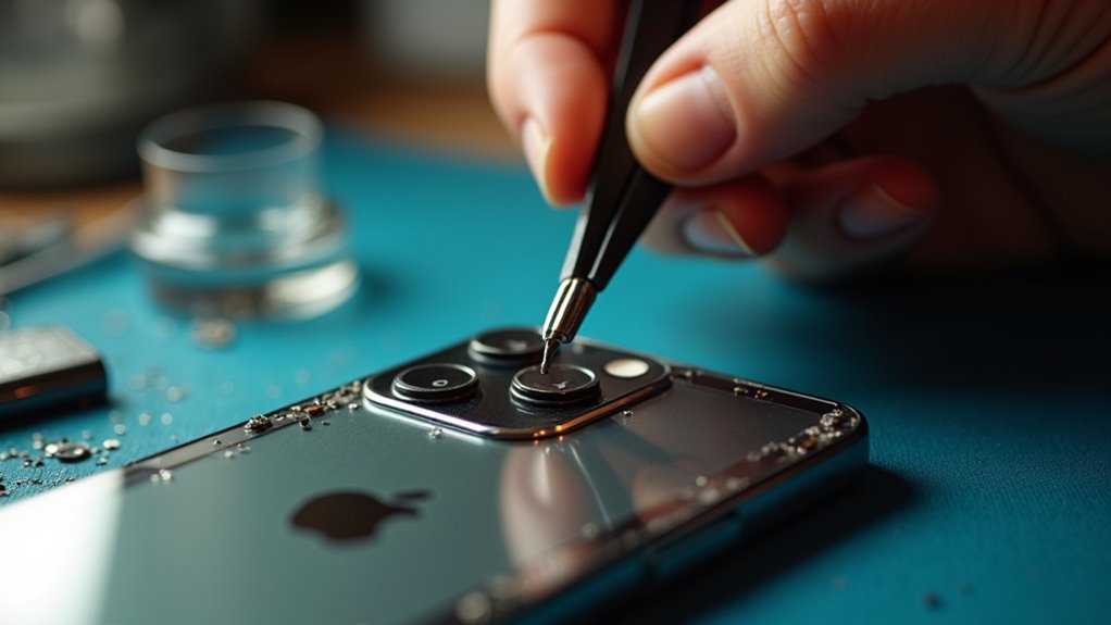 szybka precyzyjna wymiana szkła aparatu iPhone