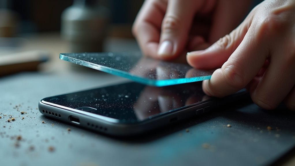 Montaż szkła ochronnego na ekranie piły iPhone iphone piła tarczowa osłona ekranu