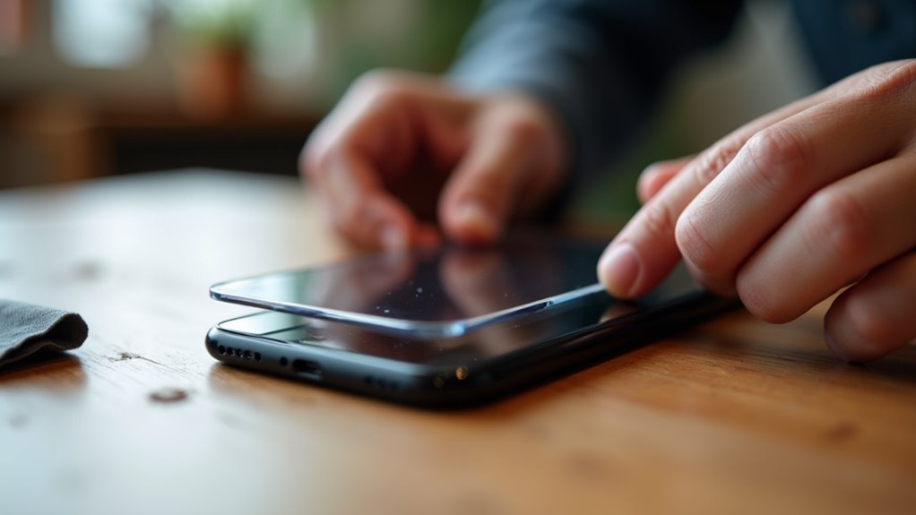 instalacja szkła ochronnego na ekran iPhone'a