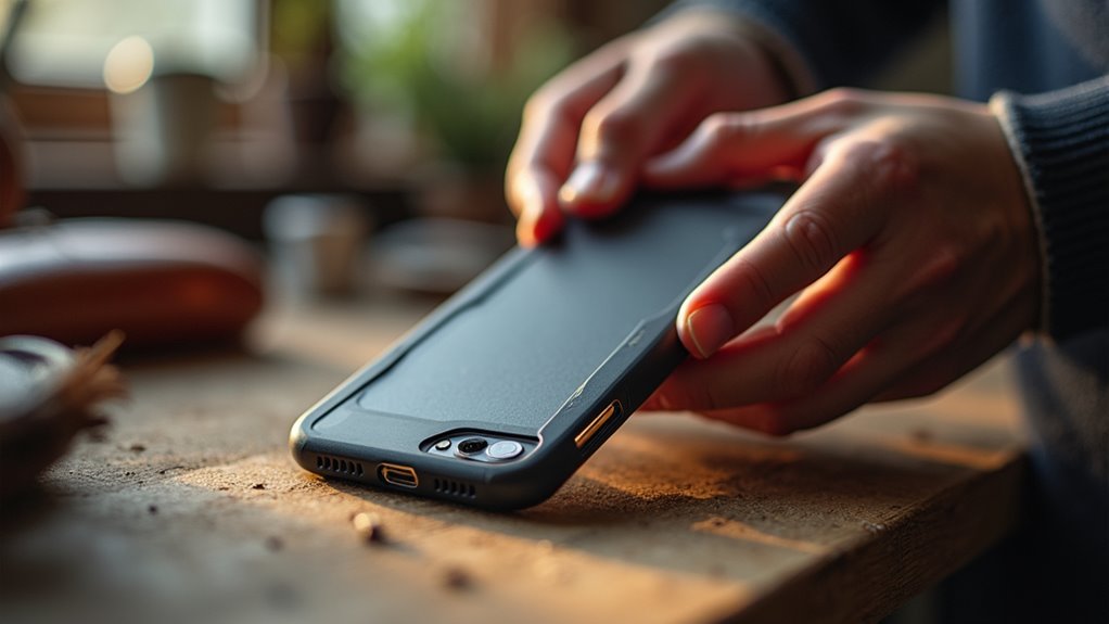 proces instalacji etui na telefon