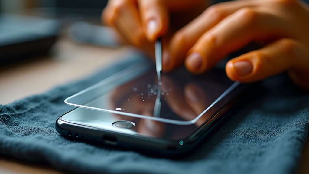 Montaż szkła ochronnego na ekran iPhone'a Ostrowiec Świętokrzyski precyzyjna ochrona ekranu iPhone