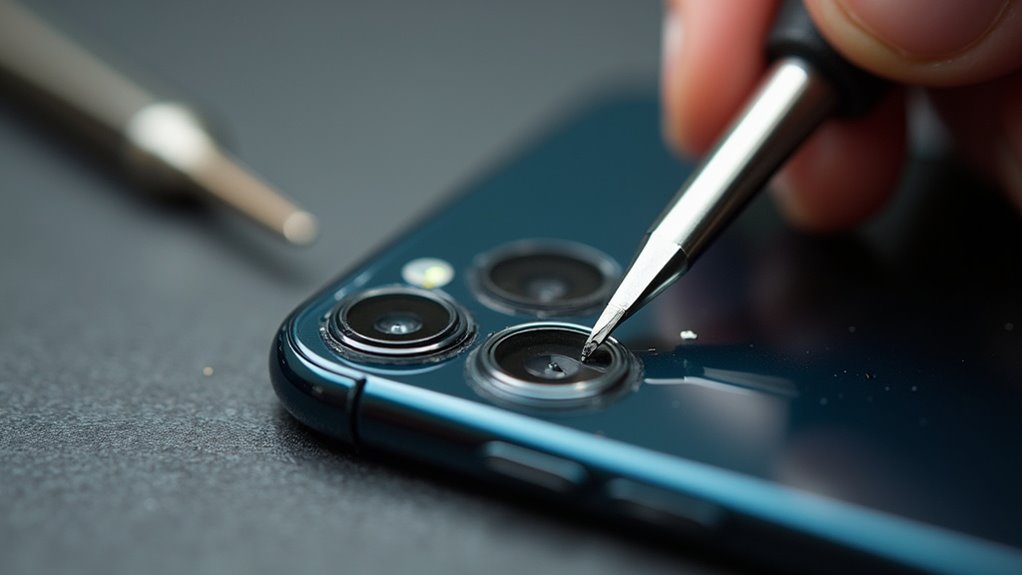 pęknięta soczewka aparatu w iPhone